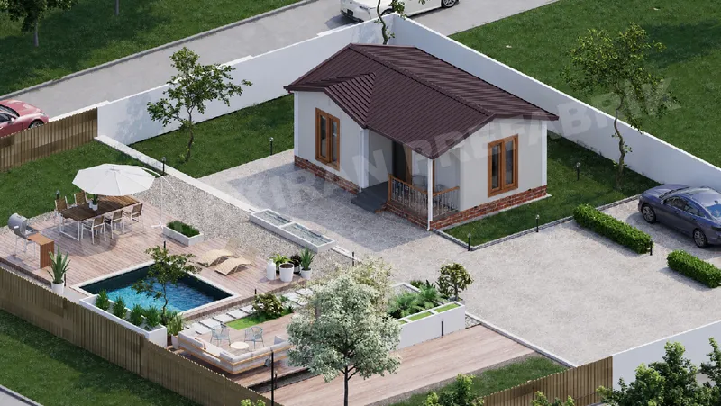 1+1 40 m² Tek Katlı Prefabrik Konut