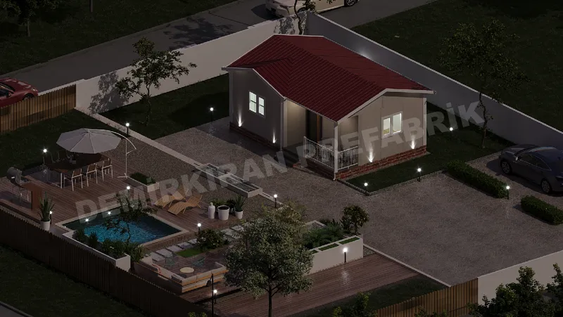 1+1 40 m² Tek Katlı Prefabrik Konut görsel 7