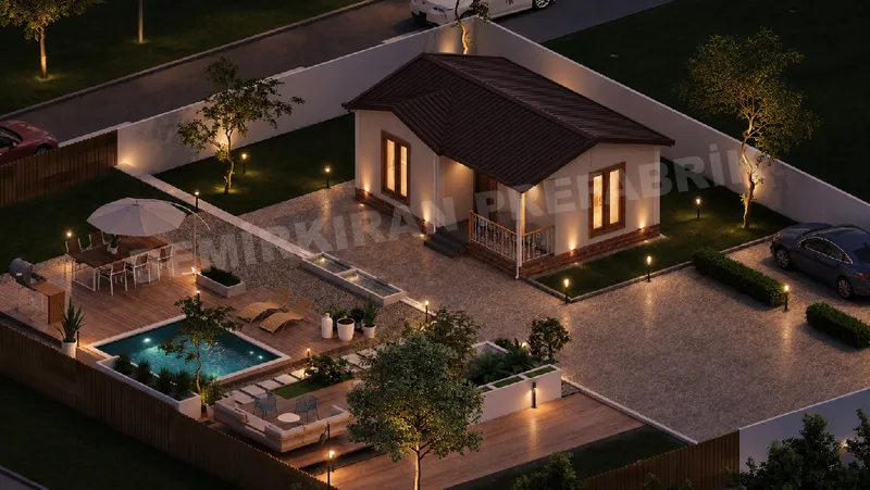 1+1 40 m² Tek Katlı Prefabrik Konut görsel 8