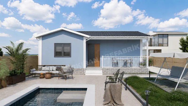 1+1 46 m² Tek Katlı Prefabrik Konut görsel 2