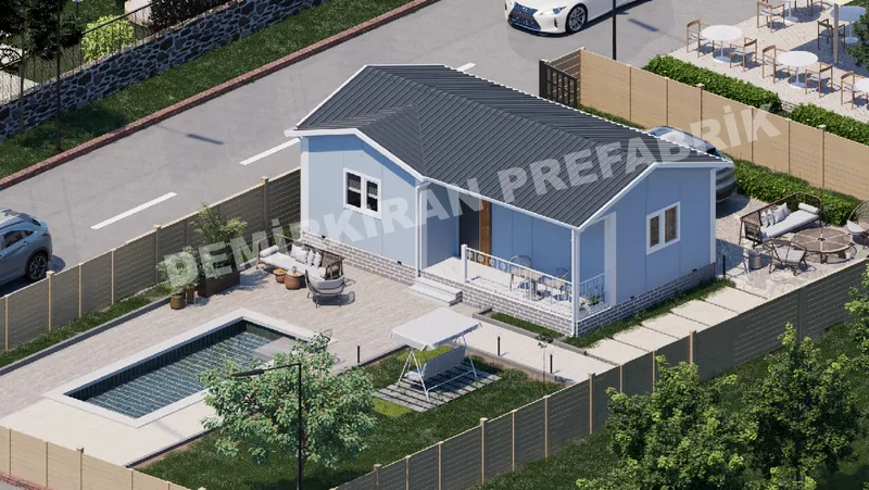 1+1 46 m² Tek Katlı Prefabrik Konut görsel 3