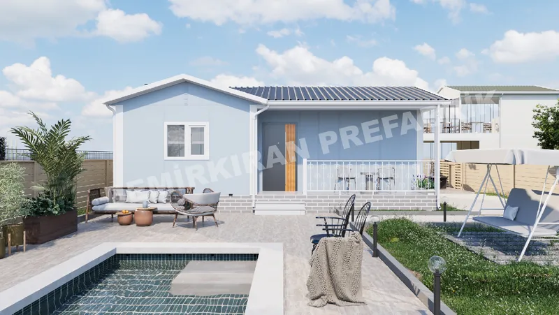 1+1 46 m² Tek Katlı Prefabrik Konut görsel 4