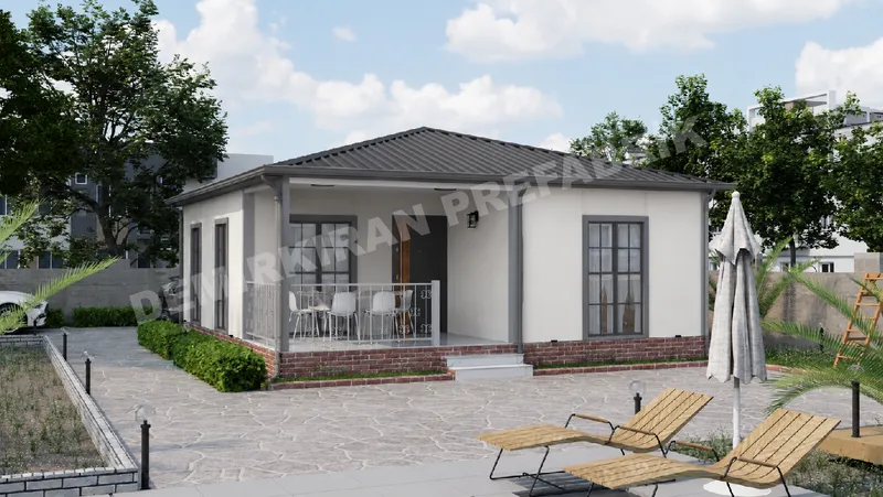 1+1 63 m² Tek Katlı Prefabrik Konut görsel 2