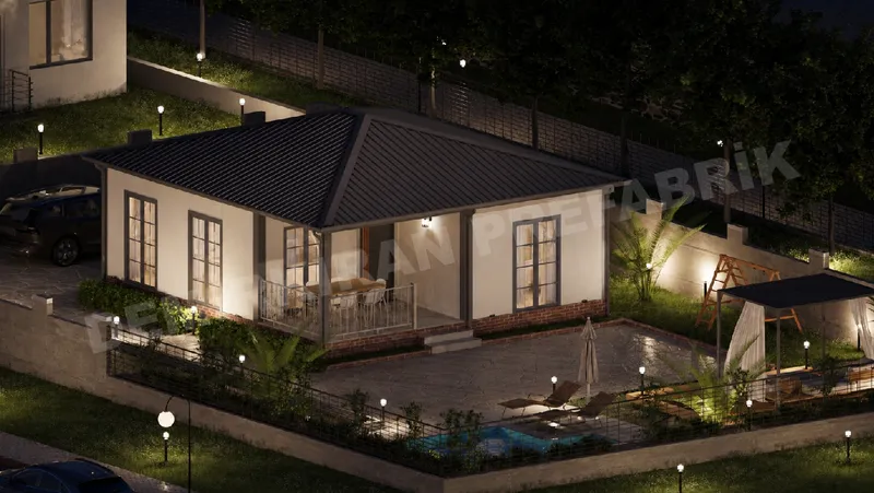 1+1 63 m² Tek Katlı Prefabrik Konut görsel 7