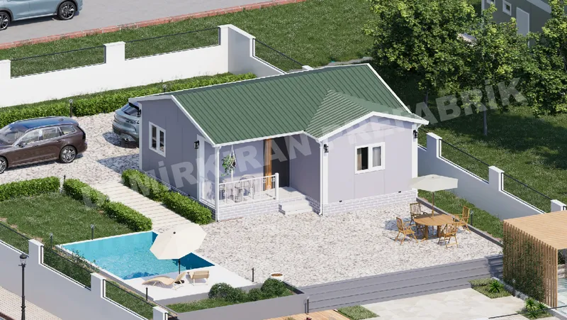 2+1 49 m² Tek Katlı Prefabrik Konut görsel 2
