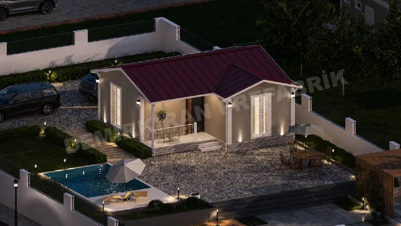 2+1 49 m² Tek Katlı Prefabrik Konut görsel 5