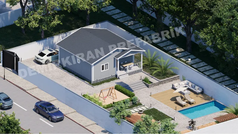 2+1 61 m² Tek Katlı Prefabrik Konut görsel 2