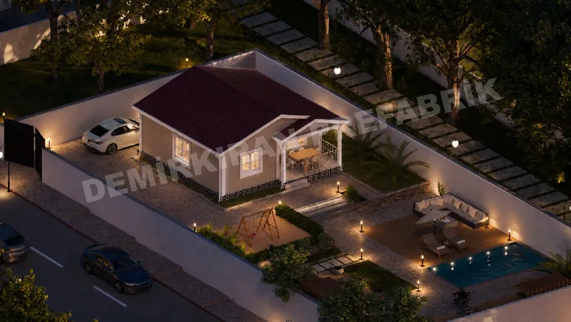 2+1 61 m² Tek Katlı Prefabrik Konut görsel 7