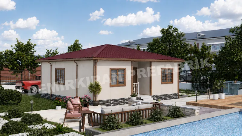 2+1 64 m² Tek Katlı Prefabrik Konut görsel 3