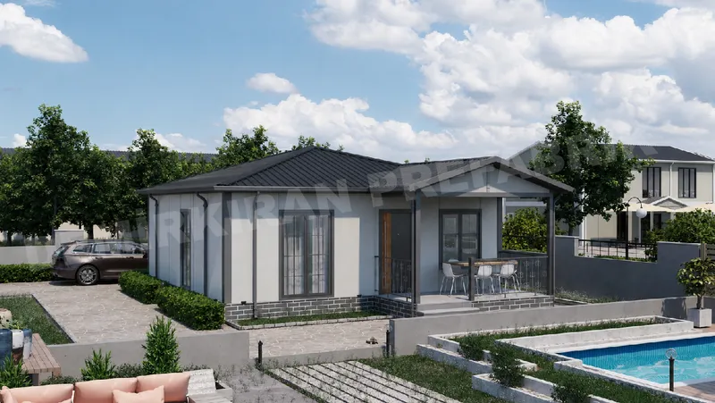 2+1 66 m² Tek Katlı Prefabrik Konut görsel 2