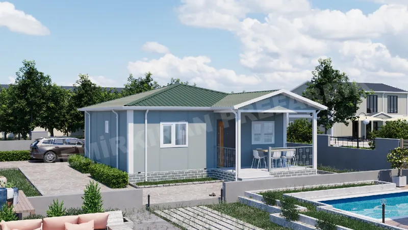 2+1 66 m² Tek Katlı Prefabrik Konut görsel 4
